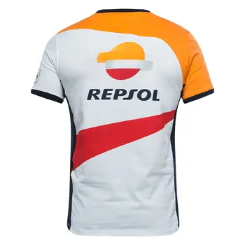 

Free shipping 2019 Moto gp Racing Repsol White Orange Casual T-shirt Motobike Motorcycle Racing Sports ATV BIKE Men's T Shirt