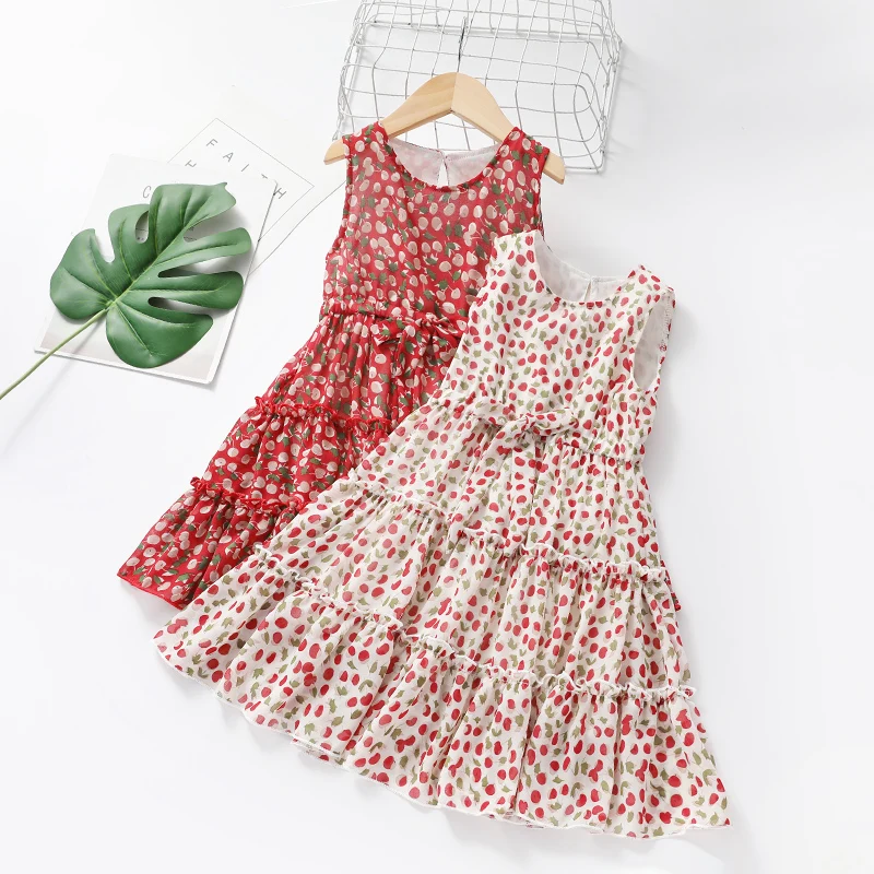 От 3 до 12 лет, детское платье для девочек, Летнее Детское платье с цветочным принтом, Сетчатое платье принцессы для маленьких девочек