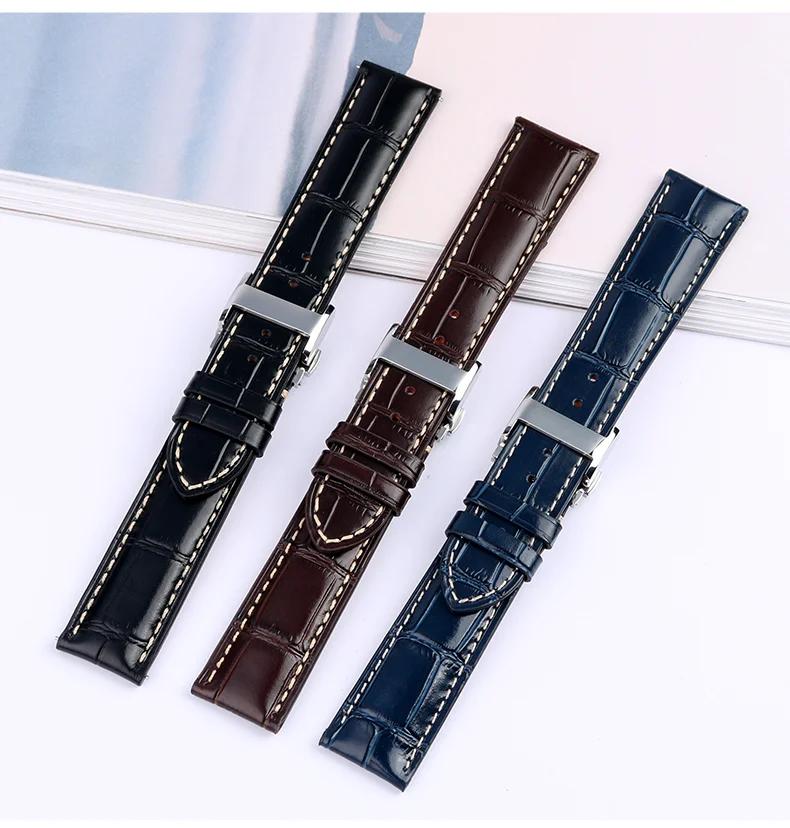 Genuine Leather Watchband Watch Strap For Longines L2 L3 L4 Masters COLLECTION Watch Belt Bracelet Cowhide Strap 19mm 20mm 21mm