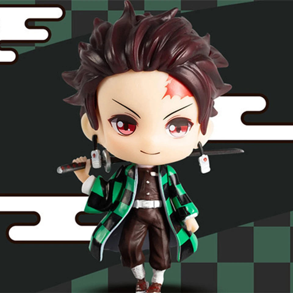 Tronzo Demon Slayer Kimetsu no Yaiba Q posket Kamado Tanjirou Nezuko Zenitsu Giyuu Inosuke ПВХ фигурка Модель Коллекция куклы игрушки - Цвет: TANJIROU C