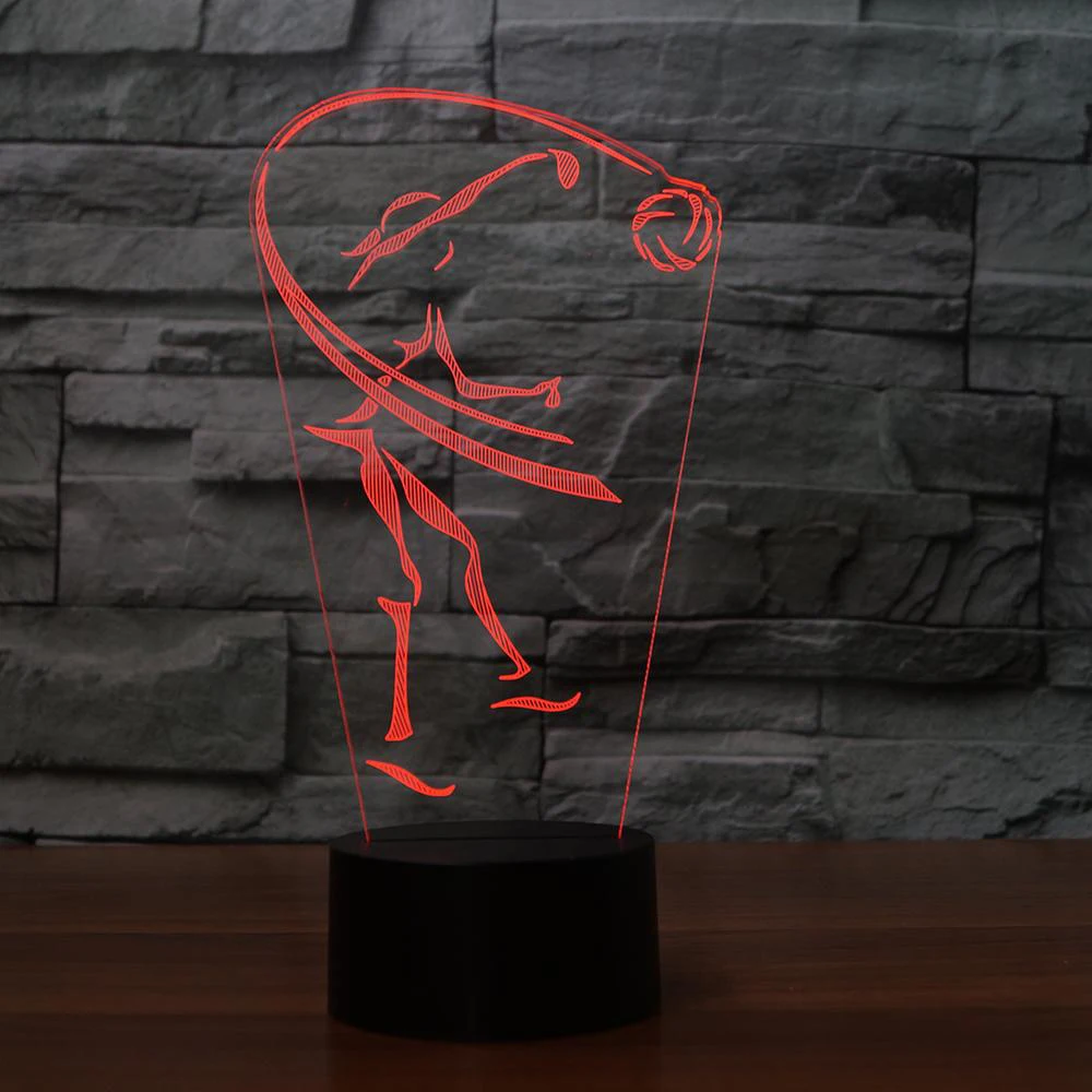 [Seven Neon]Volleyball Acrylic 7Colors Desk Lamp Spot 3D Lamp Novelty Led Night Light Millennium Falcon Light