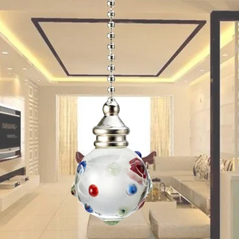 

Ceiling Light Ball Glass Pendant Dazzling Pull Chain Extension Fan Multiple Hanging Bathroom Handle With Connector Home Decor