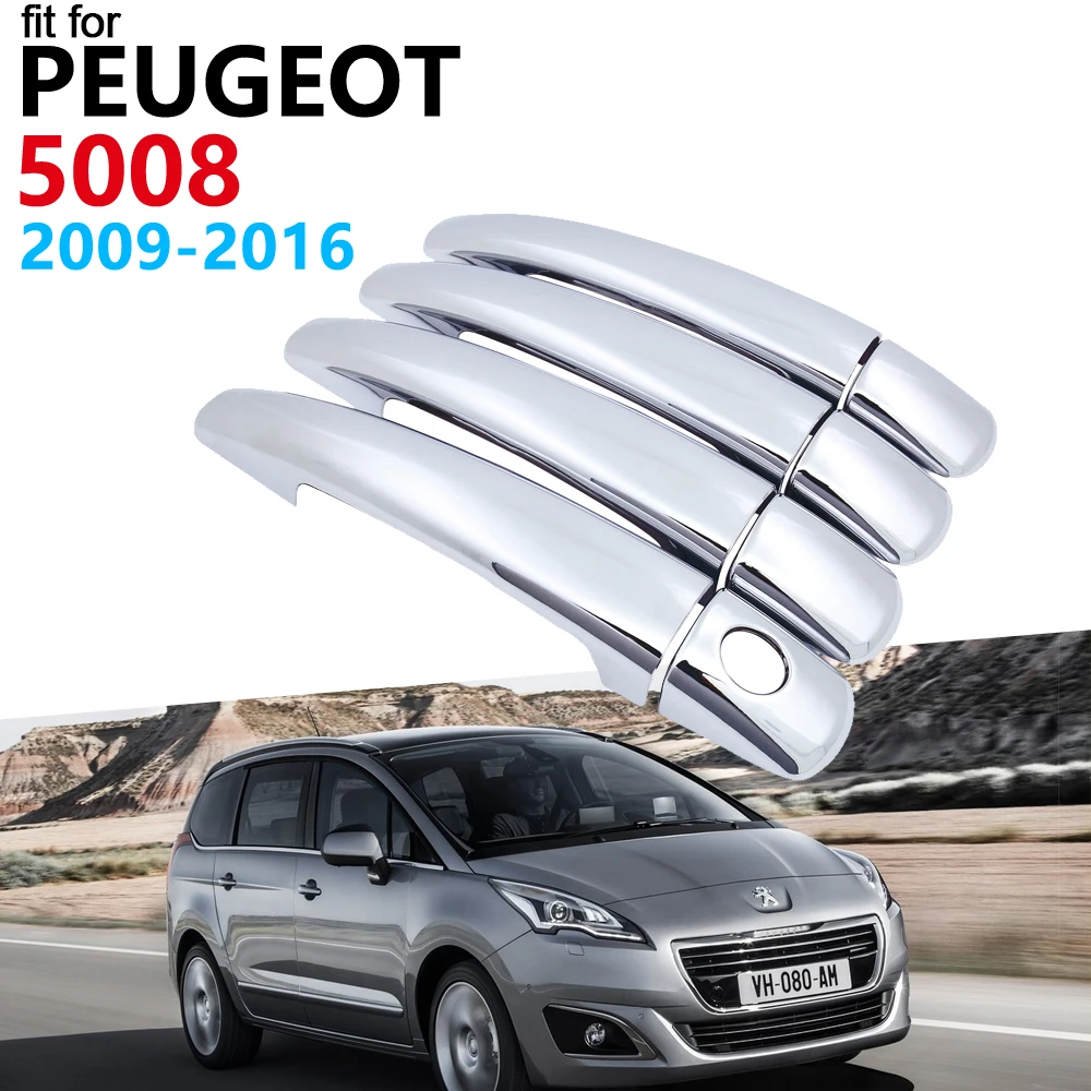 Дверная ручка автомобильные аксессуары для Peugeot 5008 2008 ~ 2016 роскошная