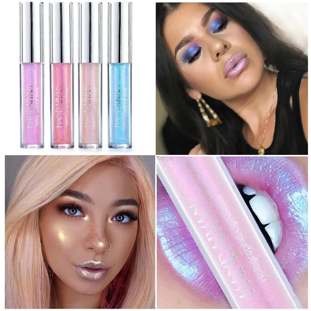 

Mermaid Lip Gloss Glitter Liquid Lipstick Plumper Glow Tint Permanent Fish Angle Makeup Professional Women Beauty Cosmetics Tool