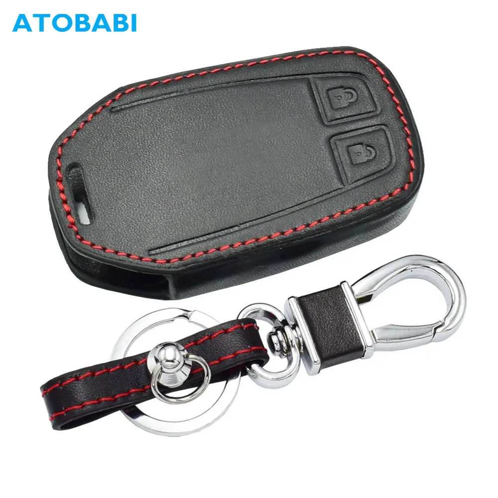 Кожаный чехол для ключей с 2 кнопками всех новых Isuzu D max/Mu x 3 0/X series Smart Remote Fob Shell