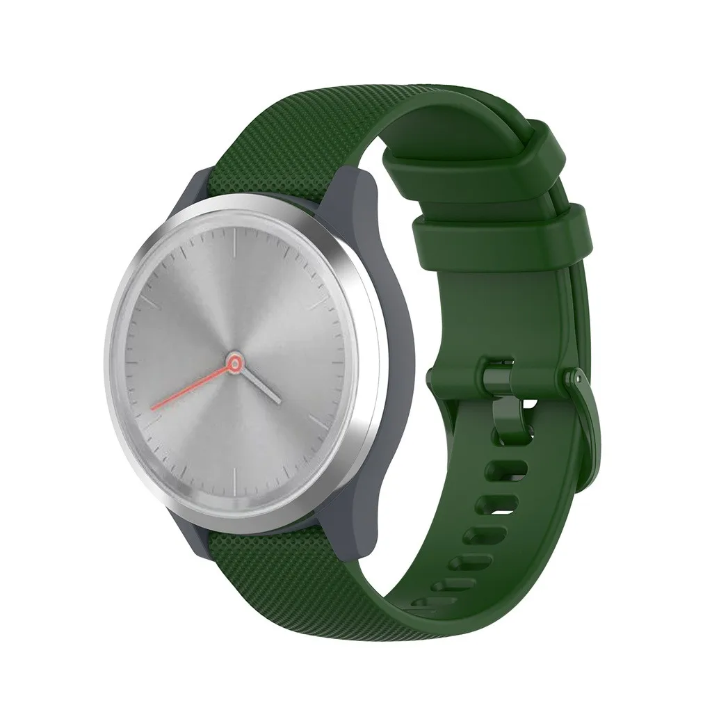 18 мм мягкий силиконовый сменный ремешок для часов Ремешок для Garmin Vivomove 3S Аксессуары для умных часов браслет vivo3s#1204