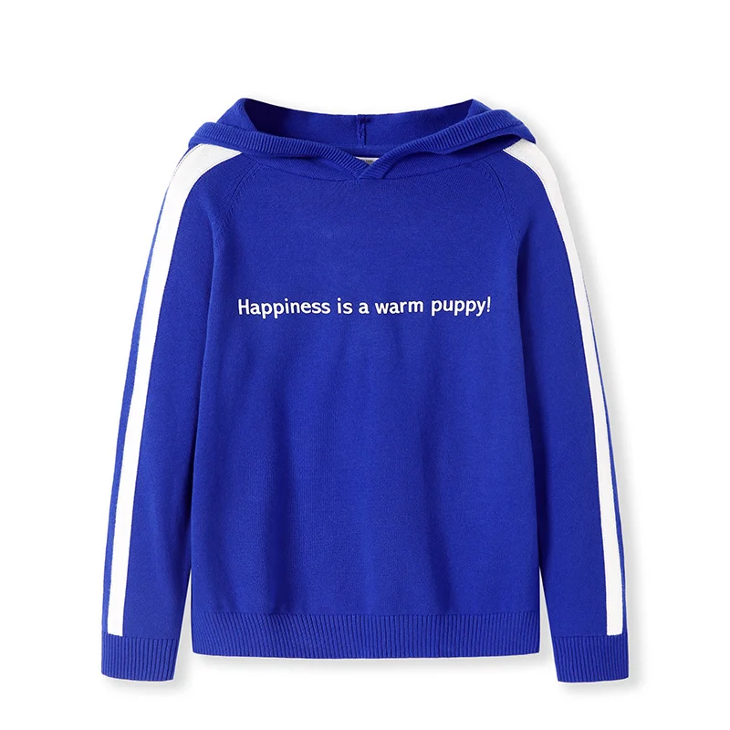 Balabala Boys sweater children sweater new spring children's clothingbig boy cotton casual tshirt - Цвет: Violet blue