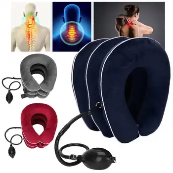 

Back Spine Support Air Inflatable Cervical Collar Neck Traction Support Pain Relief Massage Neck Stretcher Therapy Health Care