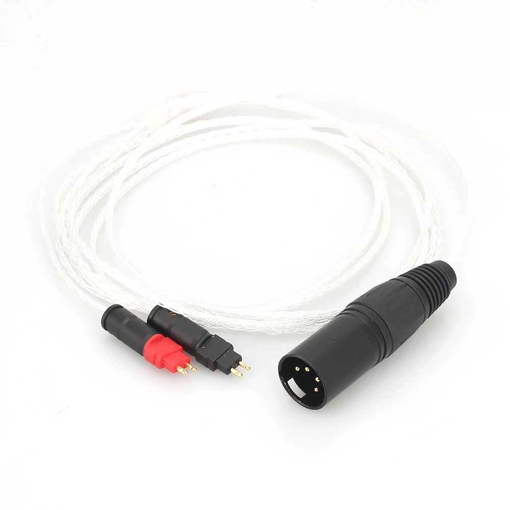 8Cores OCC Silver Plated Headphone Upgraded Cable BALANCED XLR Cable for HD650 HD600 HD660s HD6XX UP OCC Silver Plated Copper