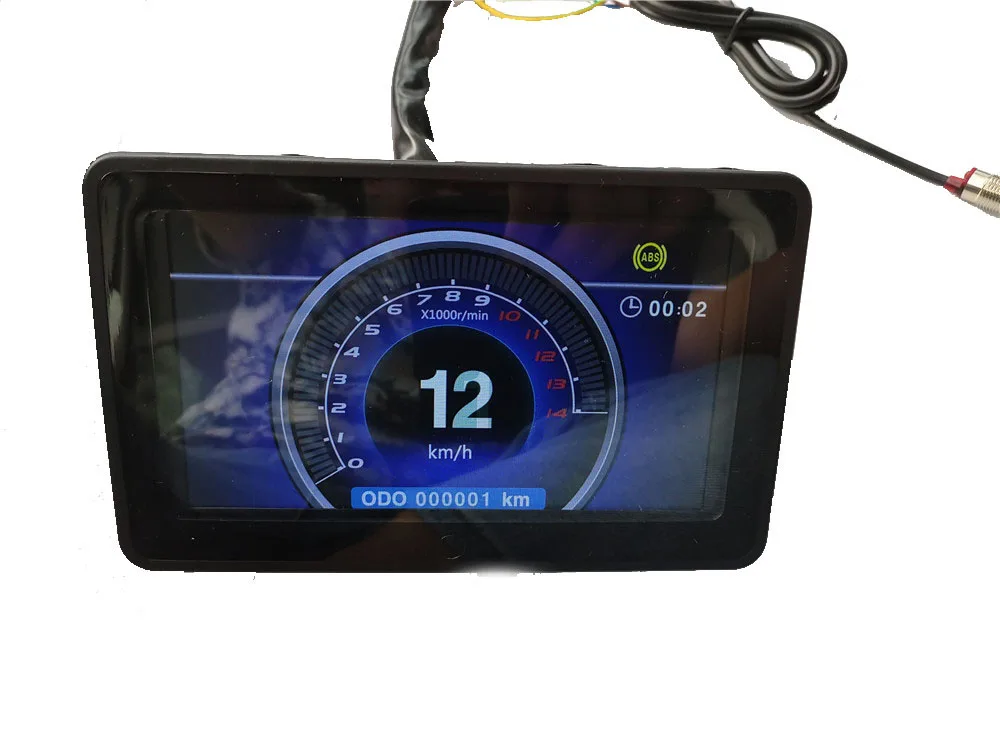 

Universal Motorcycle LCD Digital Speedometer Backlight Motorcycle Odometer Waterproof Multi-functional Temperature Speedmeter