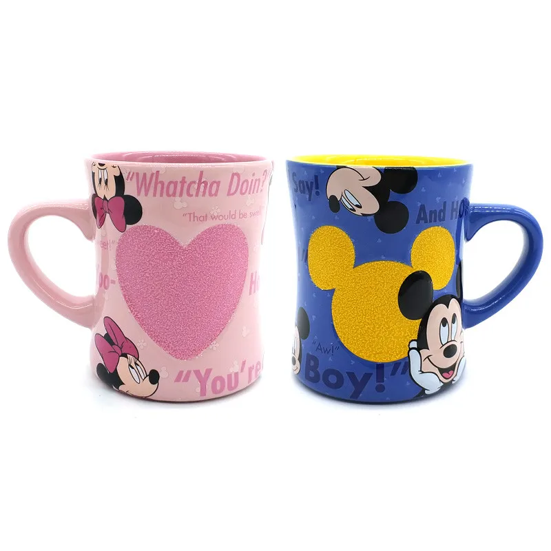 Дисней Микки Минни мультфильм стаканчик для воды Кофе Молоко чай керамическая чашка домашний офис Коллекция чашки Женщины Девушки Подарки