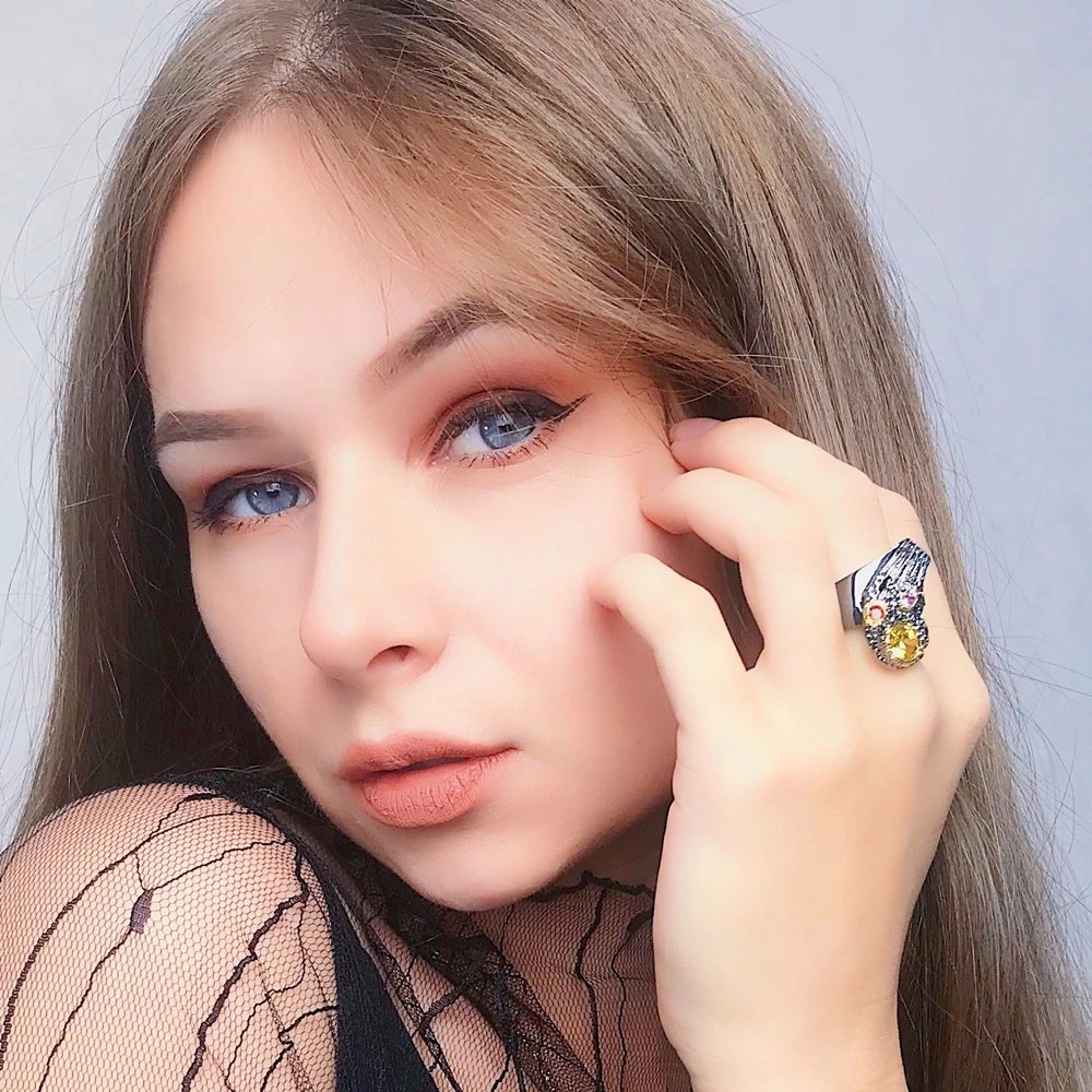 DreamCarnival1989 подарите U@ Different Look женские кольца скрученная лента дизайн уникальное качество шик CZ модные ювелирные изделия WA11753