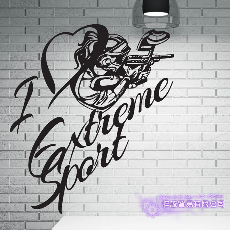 DCTAL Household Shooting Sticker Paintball Decal Extreme Sports Posters Vinyl Wall Decals Parede Decor Mural Shoting Sticker