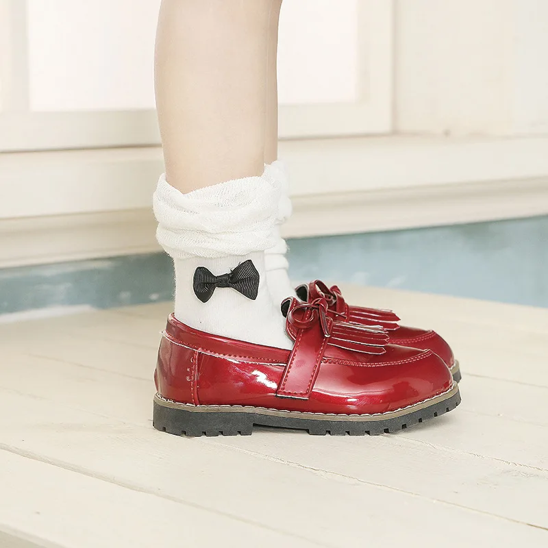 5-pair Pack Spring Autumn Winter New Style CHILDREN'S Socks Children's Socks Bow Lace Princess Short Socks Cotton Girls Bunching