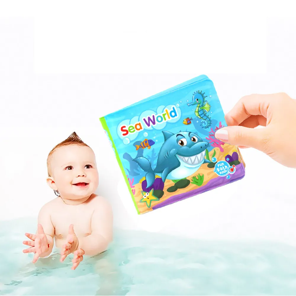 

New Arrival Bath Books Baby Education Toy Intelligence Development Floating Cognize Book Rattle