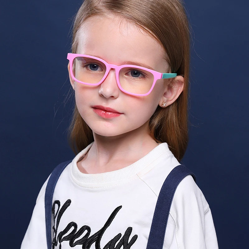 Seemfly дети анти синий свет очки рамки Сверхлегкий очки Дети TR90 силиконовые мальчик компьютер девочка игра защитные очки
