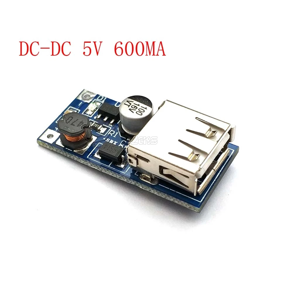 2PCS DC-DC 0.9-5V to 5V 600MA Converter Step-Up Boost Power USB Charger Module 