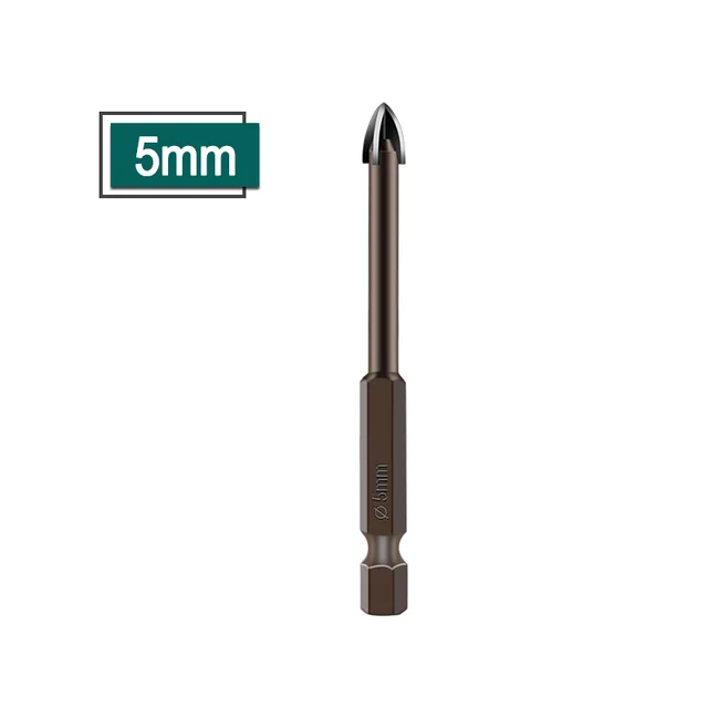 Cross Hex Tile Bits Glass Ceramic Concrete Hole Opener Alloy Triangle Drill Size 3mm 4mm 5mm 6mm 7mm 8mm 10mm 12mm 5mm
