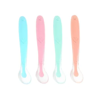 

4 Pcs Baby Feeding Spoons Safety Self Feeding Spoons for Kids Infant Baby