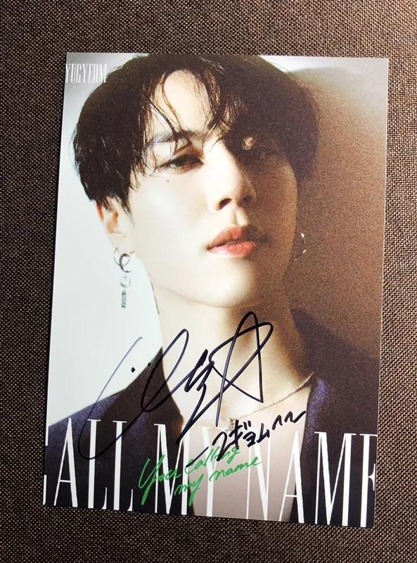 5 Ручной подписанный GOT7 Ким YuGyeom фото с автографом позвоните мое имя 5*7 19O - Цвет: 5