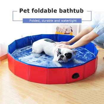 

Foldable Pet Bathtub Swimming Pool Pet Products Collapsible Dogs Cats Supplies Wash Bathing Tub Housebreaking