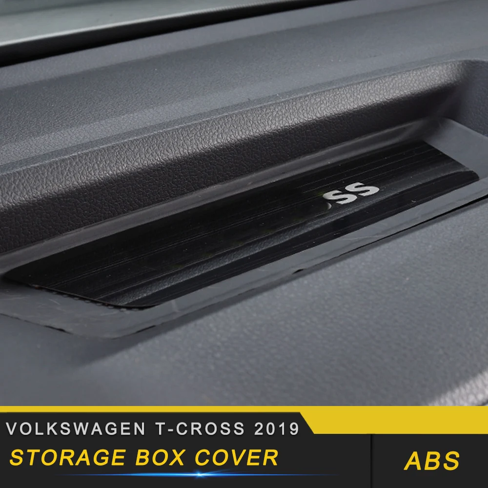 

For Volkswagen T-CROSS 2019 Car Styling Front Panel Storage Organizing Box Cover Trim Frame Sticker Interior Accessories
