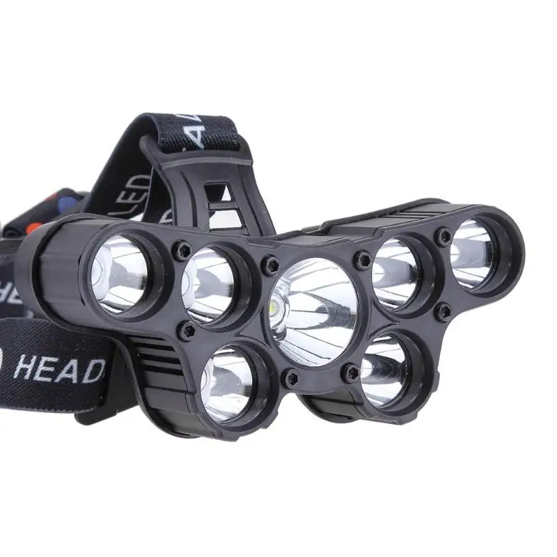 Usb зарядка Водонепроницаемый 7LED налобный фонарь Открытый Кемпинг Рыбалка Фара