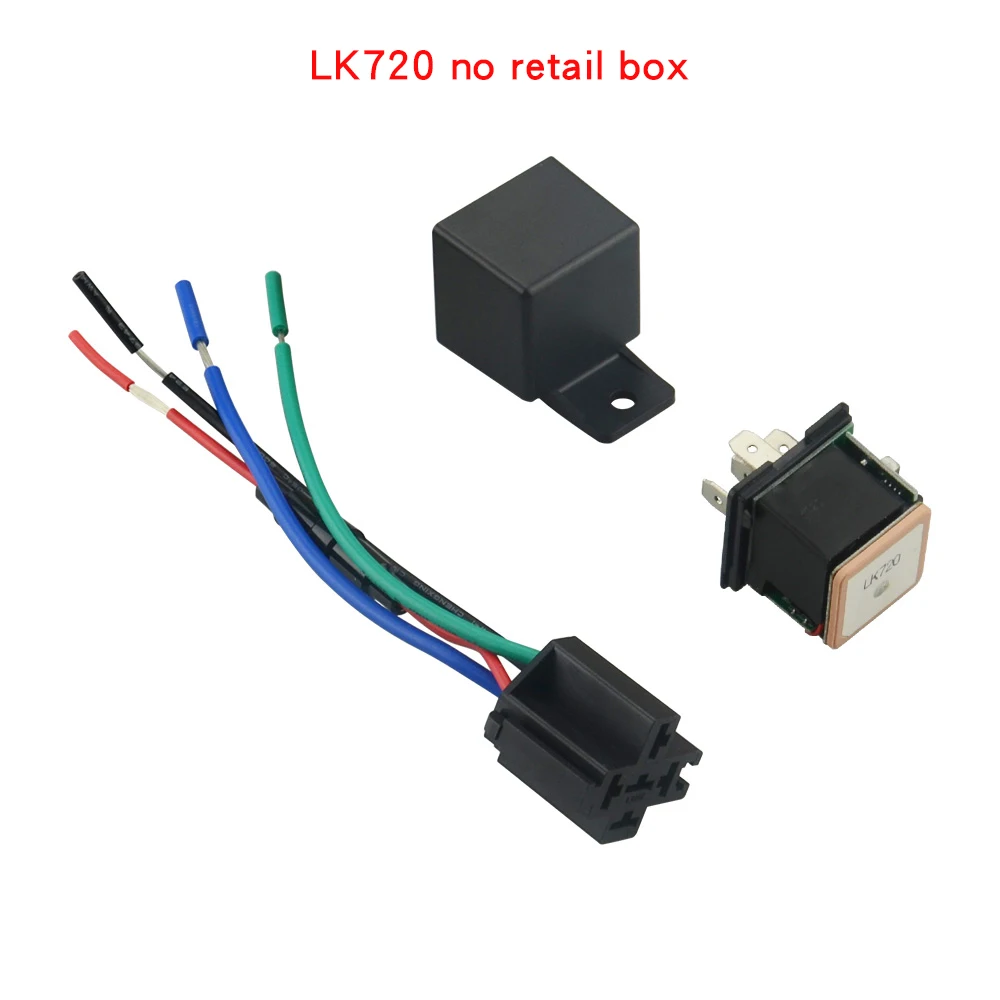 No box LK720 автомобильный gps-трекер для автомобиля смарт-релейное реле в режиме реального времени отслеживающий локатор легко скрытый отрезок и восстановление масла удаленно - Цвет: No box