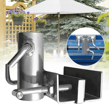

Outdoor Garden Rain Gear Patio Parasol Fixed Clip Portable Courtyard Umbrella Stand Stable Balcony Metal Heavy Duty Beach