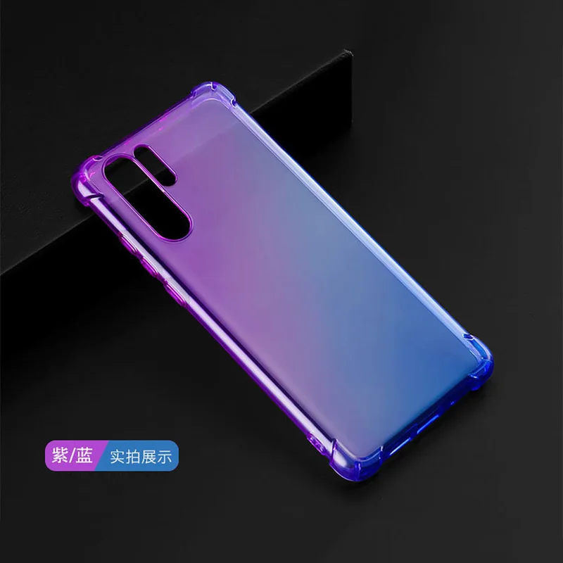 20 шт градиентный силиконовый чехол для хуавей п30 лайт/про huawei p30 Lite/P30 Pro/P20 Lite/P20 Pro Чехол s Мягкий ТПУ противоударный чехол Чехлы tok husa kryt
