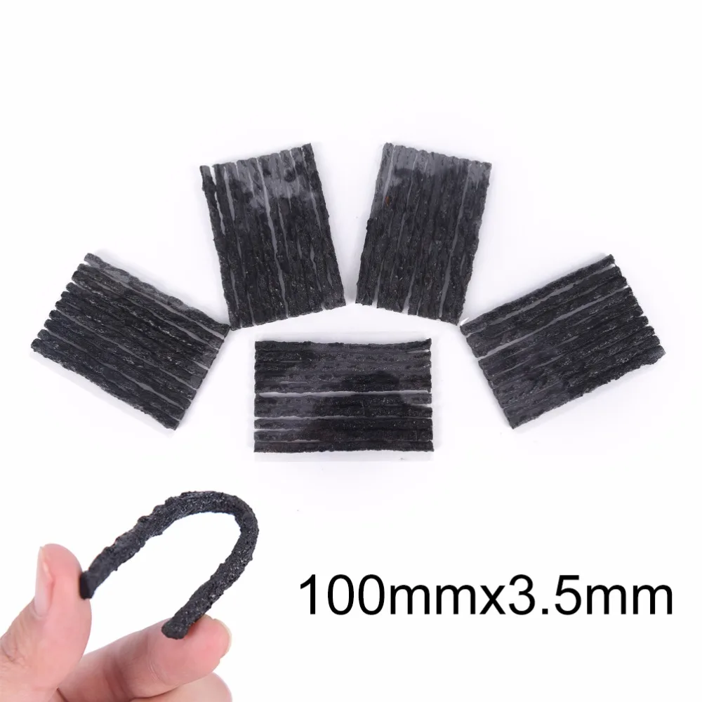 

50Pcs Tubeless Tire Tyre Puncture Repair Strip String Tubeless Tyre Repairing Rubber Strips Tire Repair Car Bike Motorcycle