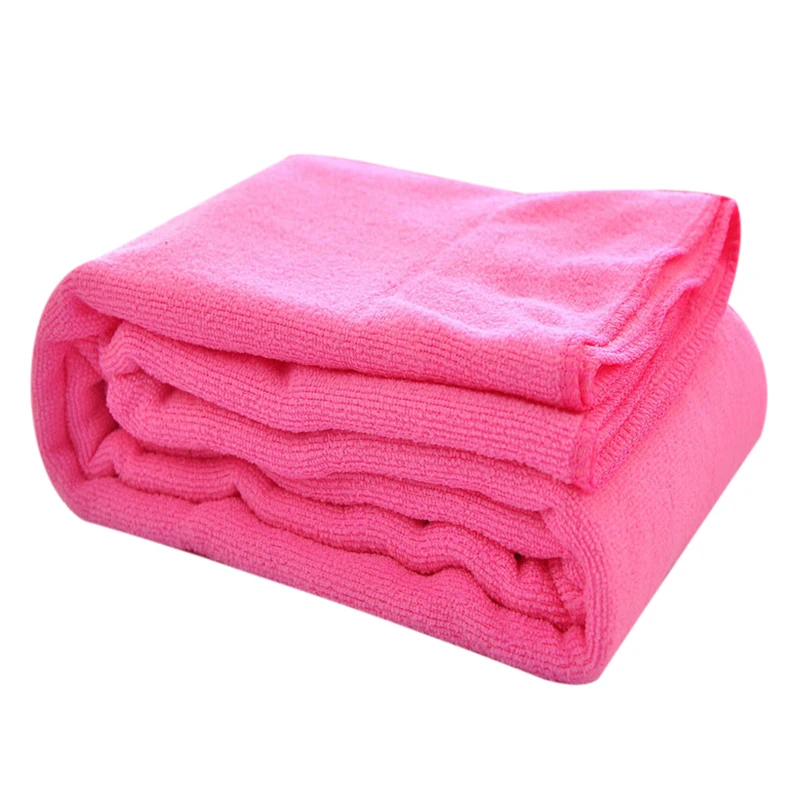 pink Впитывающее сушильное банное пляжное полотенце, микрофибра, мочалка, купальный костюм, для душа, для мытья лица, для салона красоты, банное полотенце, Toalha De Prai - Цвет: pink