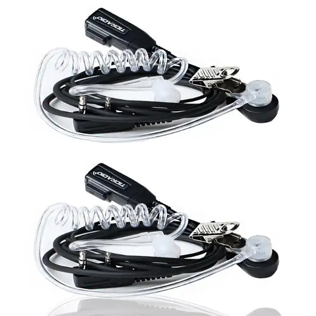 TID 2 Pin Акустическая трубка PTT Mic Динамик гарнитура для рации Kenwood TYT Baofeng Bf-888s UV5R UV-82 H777 Портативный радио наушники для рации - Цвет: 2pcs earpiece