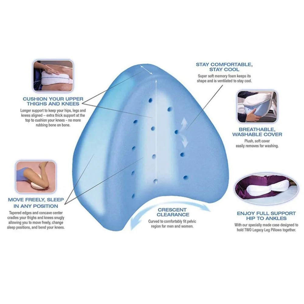 Подушка для ног из хлопка с эффектом памяти, Подушка для беременных женщин, подушка для колена, подушка для ног, удобная подушка для сна, не давит