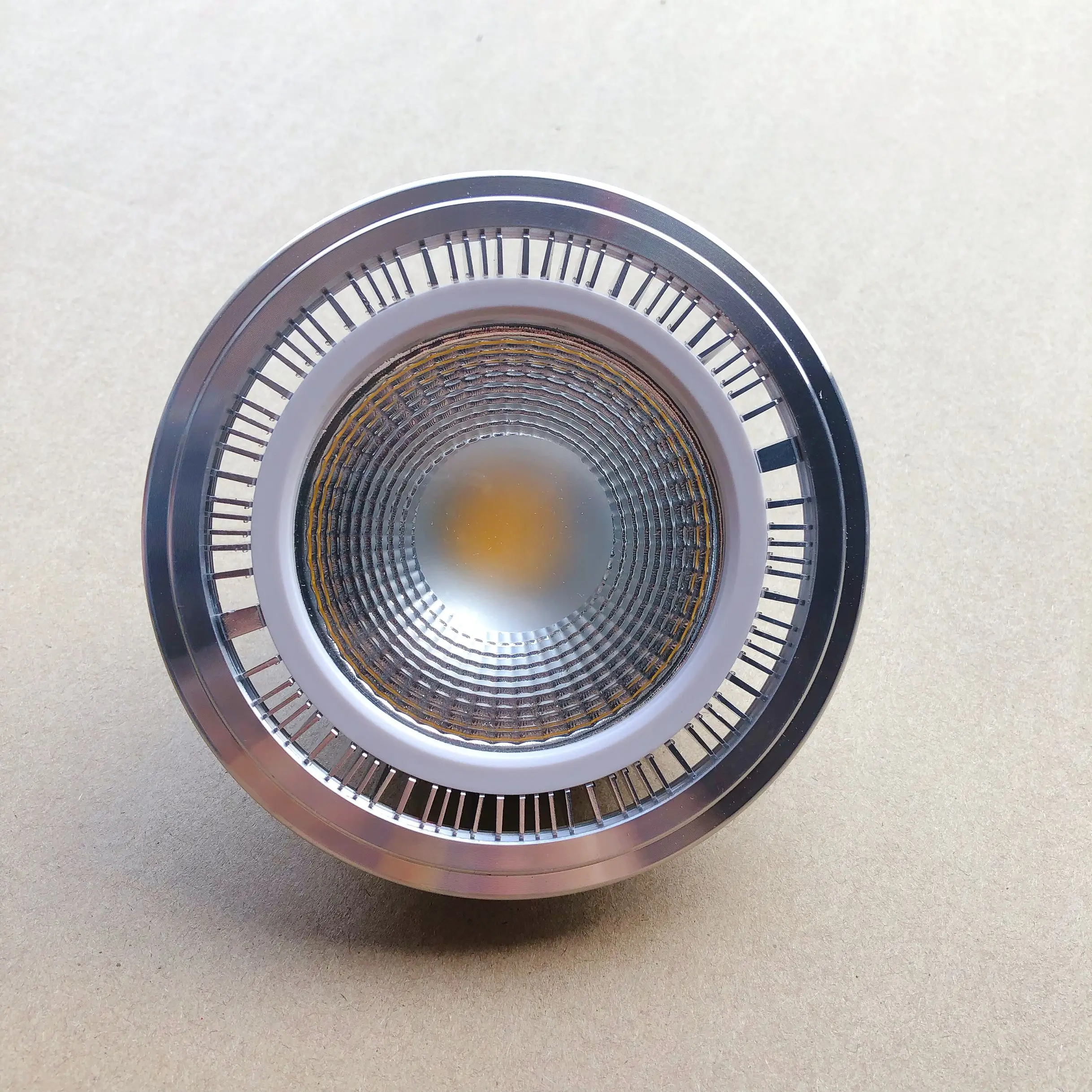 1 шт. 15 Вт Dimmable AR111 Светодиодный прожектор Теплый Холодный белый светодиодный светильник COB QR111 G53 светодиодный потолочный светильник DC12V AC85-265V