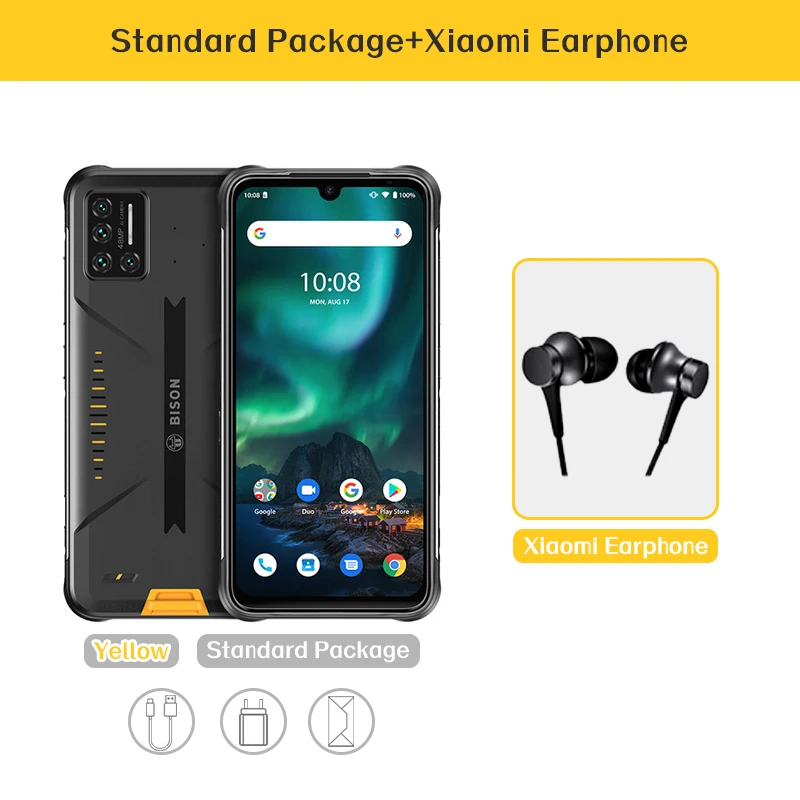 UMIDIGI BISON 6GB/8GB+128GB NFC IP68/IP69K Waterproof Rugged Phone 48MP Quad Camera 6.3" FHD+ Display Android 10 Smartphone poco top phone UMIDIGI