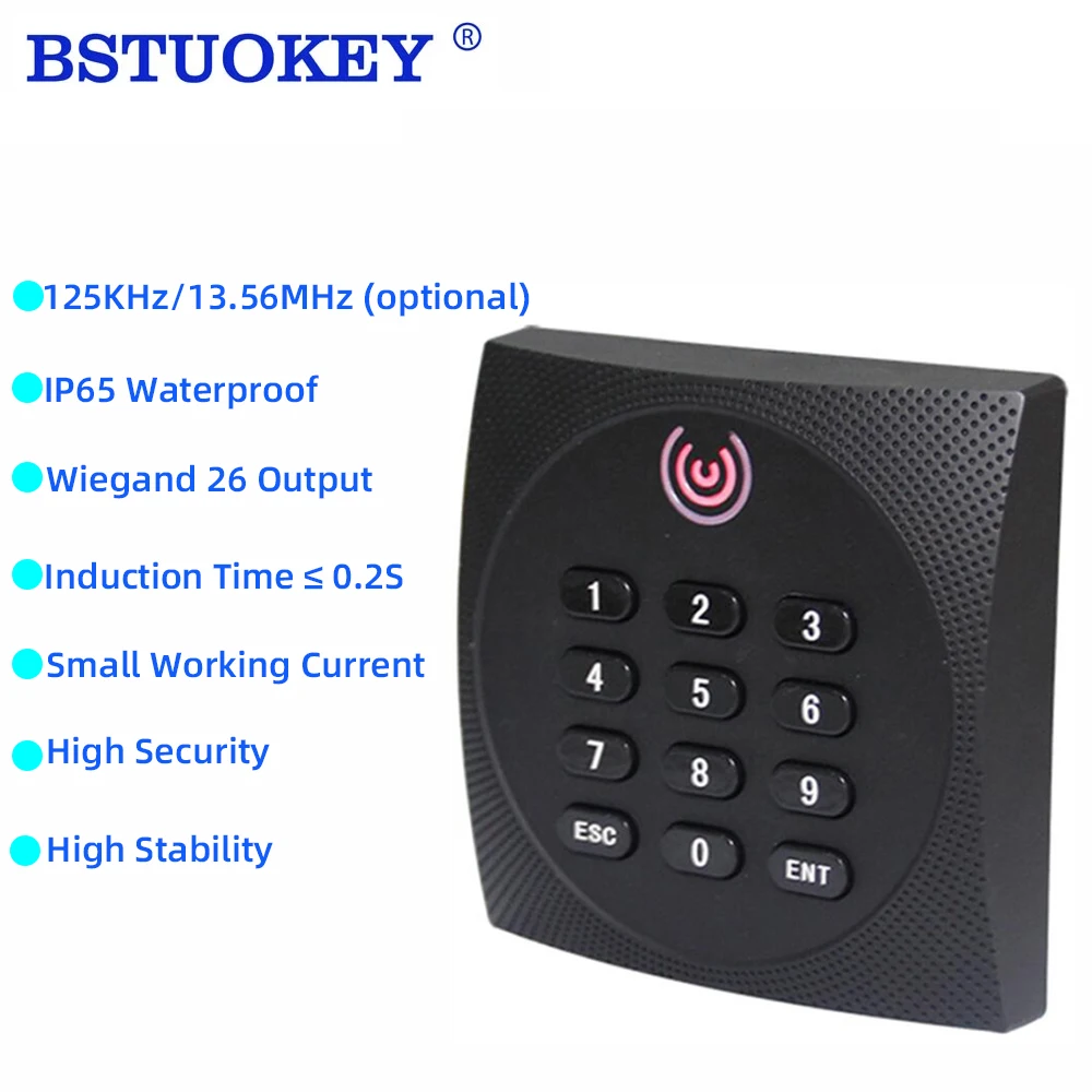 Door Access Controller Reader Keypad Password Rfid Wiegand 26 34 125khz 13.56mhz IC ID Card Reader Access Control System