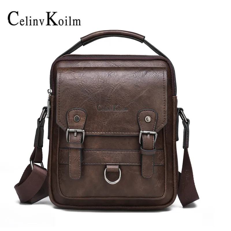 

Celinv Koilm Multi-function Business Handbags Men New Man's Shoulder Bag Large Capacity Leather Messenger Bag Crossbody Big Bran