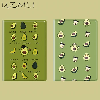 

For New iPad 9.7 pro/air3 10.5 11 10.2 air2 mini 12345 Cartoon Avocado Print Auto Awake Smart Tablet Protective Case Cover+Gifts