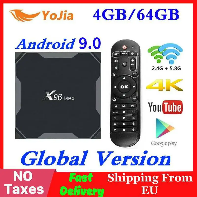 Preise Android 9.0 TV Box X96 Max Amlogic S905 Smart 4K Media Player 4GB RAM 64GB ROM X96Max Set top Box 2G16G QuadCore 2,4G 5G Wifi