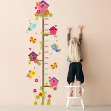 Обои стикер счастливый съемный водонепроницаемый мультфильм животных дом измерения высоты стены стикеры для детских комнат L0604