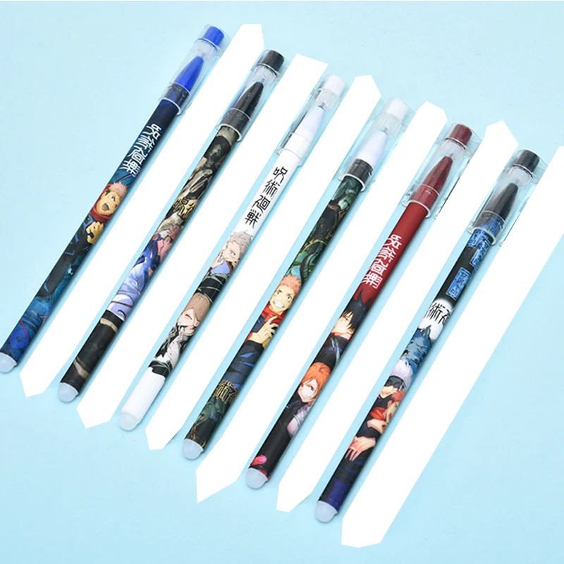 6Pcs/Set Anime Tokyo Revengers Sano Manjirou Cute Black ink Blue ink  Neutral Erasable Pen Kawaii Gel Pen kids stationery gift