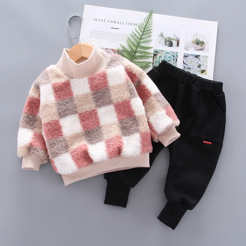 Kids Winter Clothes Winter Children Pile and Thicken Suit New Korean Version Fashionable Boy's Winter Suit with Two Pieces