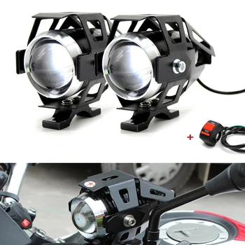 

Newest Motorcycle Headlights U5 Led Spotlight Auxiliary Lamp 4 colors For Aprilia rs 125 rsv4 rs4 tuono v4 1100 Buell xb12
