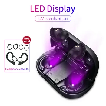 

UV Sterilization Wireless Bluetooth 5.0 Earphone LED Power Display Earbuds Typc-C Charging Case Headphone