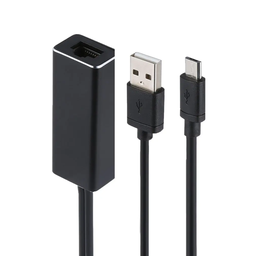 Fire tv Stick HD 480 Мбит/с Micro USB2.0 к RJ45 Ethernet адаптер 10/100 Мбит/с для нового Fire tv/Google Home Mini/Chromecast Ultra