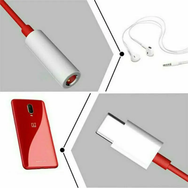 ONEPLUS 7Pro type C до 3,5 мм разъем для наушников адаптер Aux аудио для OnePlus белый