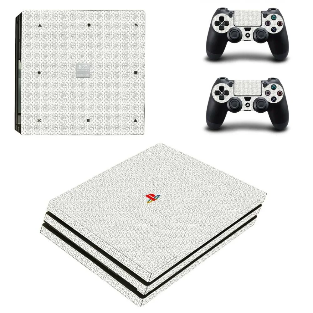 20th anniversary Pure White PS4 Pro наклейка для кожи виниловая наклейка для sony Playstation 4 консоль и контроллеры PS4 Pro наклейка для кожи