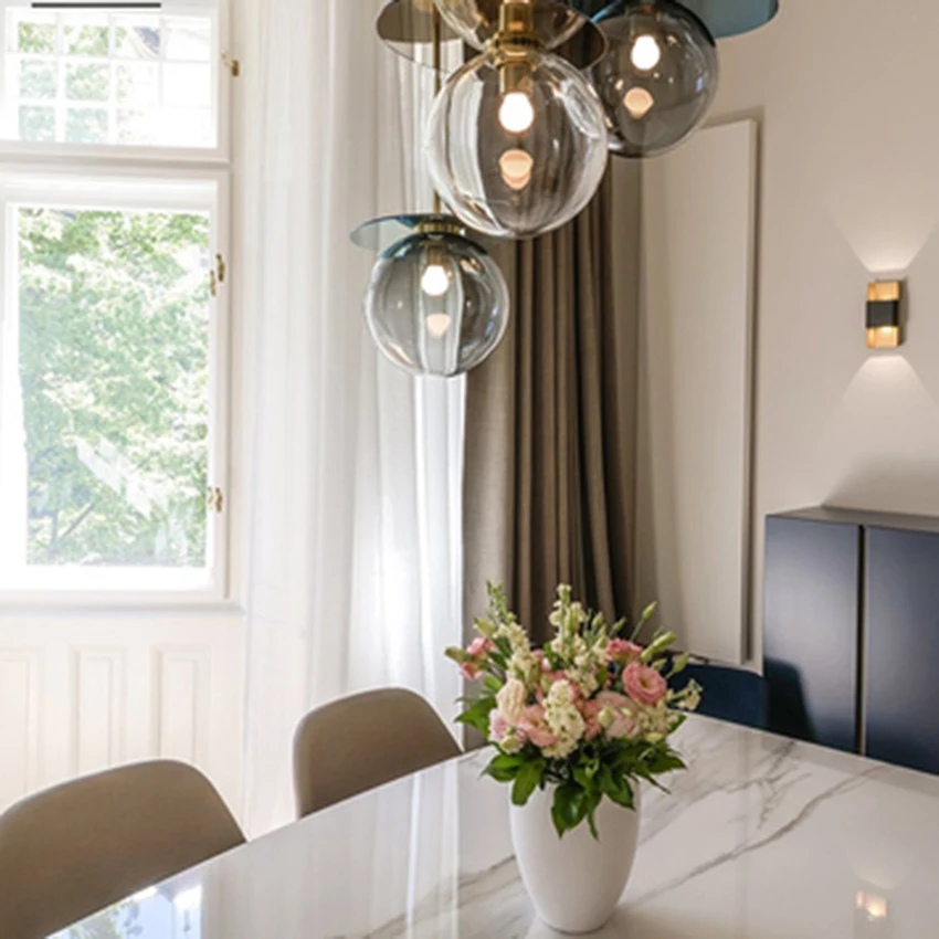 Современный дизайн светодиодный подвесной светильник из цветного стекла s ing