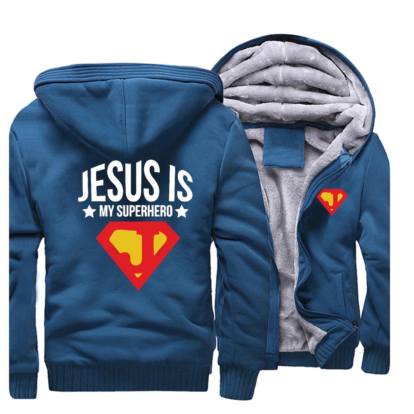 Jesus is my superhero, мужская куртка, хип-хоп, Забавный принт, мужские плотные толстовки, толстовка,, зимнее флисовое теплое пальто, Мужская Уличная одежда